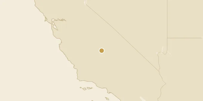 Map of Tulare County, California