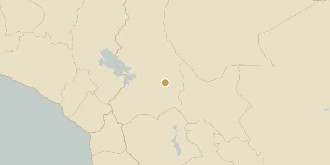 Map of Yungas, Bolivia