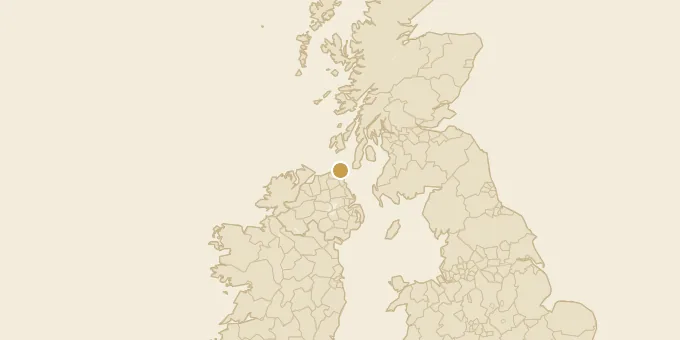 Map of Rathlin Island, County Antrim, Northern Ireland