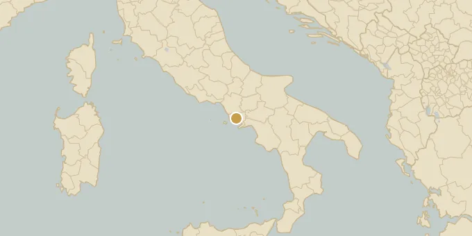 Map of Southern Italy, Italy
