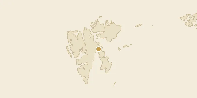 Map of Svalbard, Norway