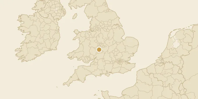 Map of Worcestershire, England