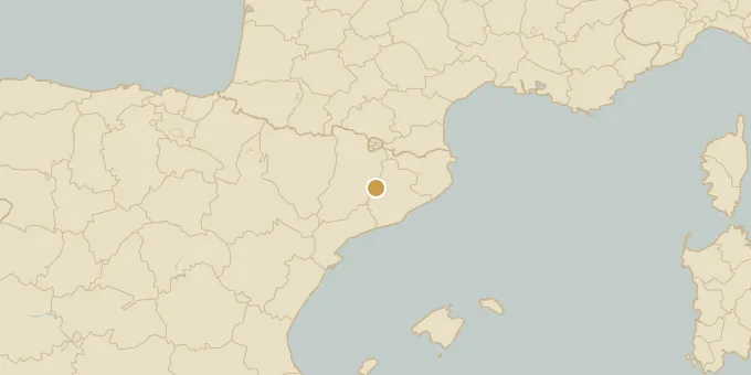 Map of Catalonia, Spain