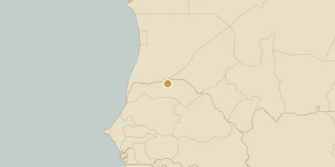 Map of Senegal River basin, Senegal