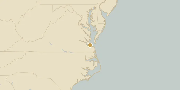 Map of Hampton, Virginia