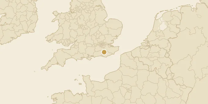 Map of Ashdown Forest, England