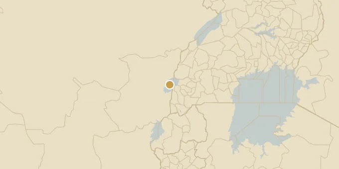 Map of Virunga National Park, Democratic Republic of the Congo
