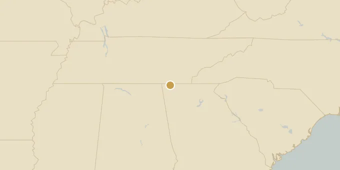 Map of Fort Oglethorpe, Georgia