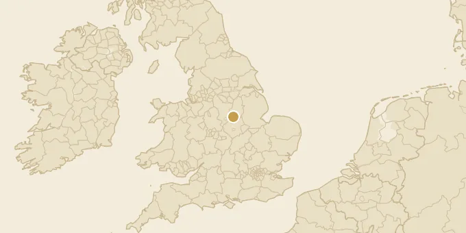 Map of Nottingham, England