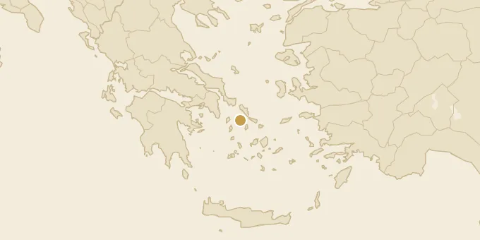 Map of Gyaros, Greece