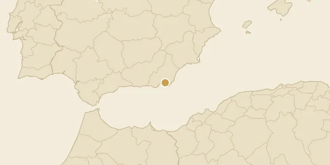 Map of Almería, Spain