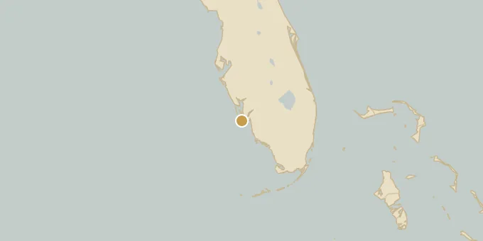 Map of Sanibel Island, Florida