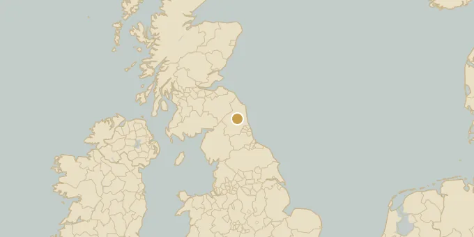 Map of Northumberland, England