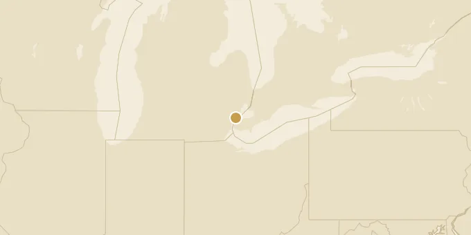 Map of Detroit, Michigan