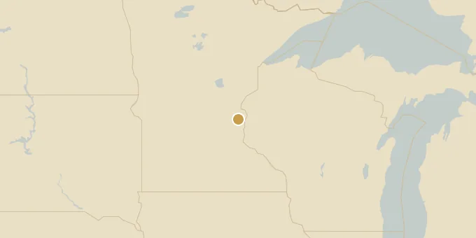 Map of Wyoming, Minnesota