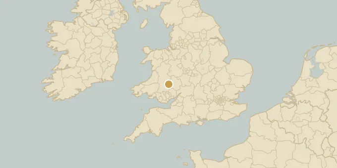 Map of Hay-on-Wye, Wales