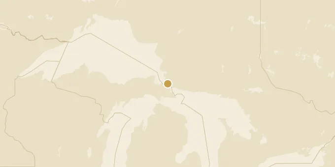 Map of Sault Ste. Marie, Michigan