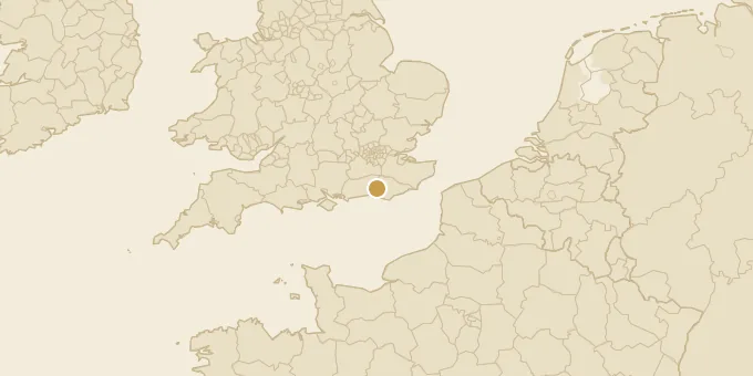 Map of Sussex, England