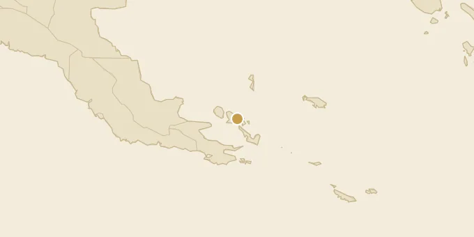 Map of Fergusson Island, Papua New Guinea