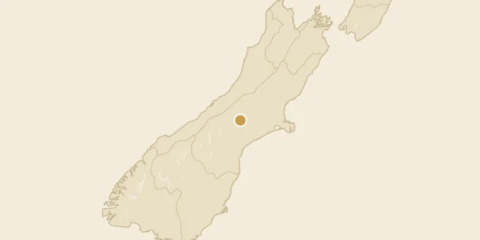 Map of South Island, New Zealand