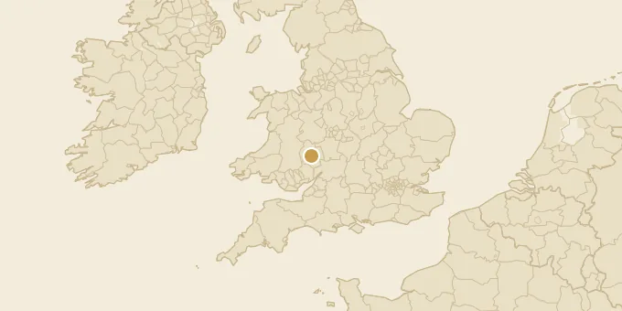 Map of Herefordshire, England