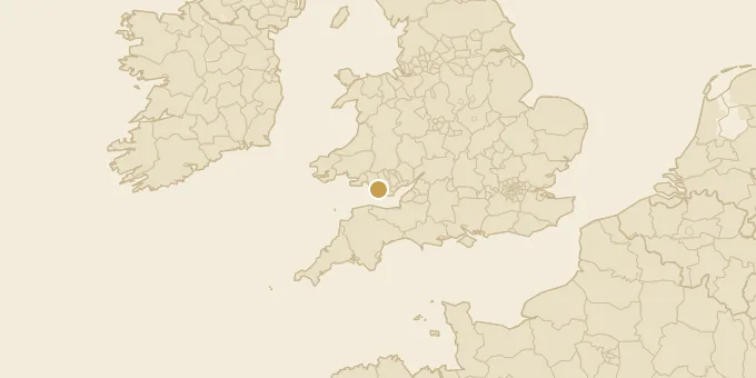 Map of Bridgend, Wales