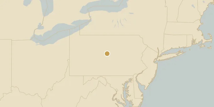 Map of Pennsylvania, United States