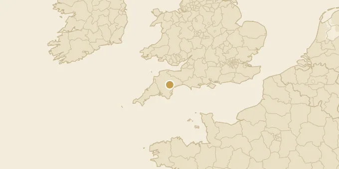 Map of Devon, England