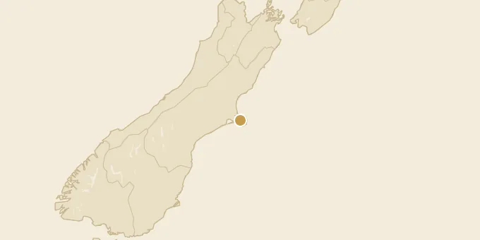 Map of Banks Peninsula, New Zealand