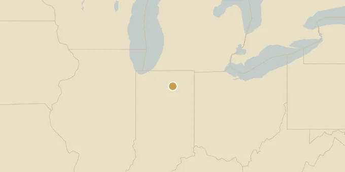 Map of Winona Lake, Indiana