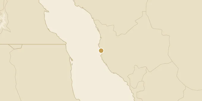 Map of Red Sea, Saudi Arabia
