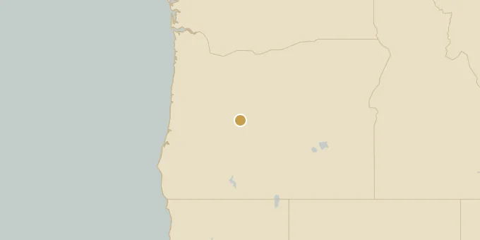 Map of Mt. Bachelor, Oregon