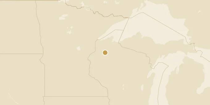 Map of Hayward, Wisconsin