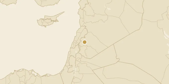 Map of Damascus, Syria