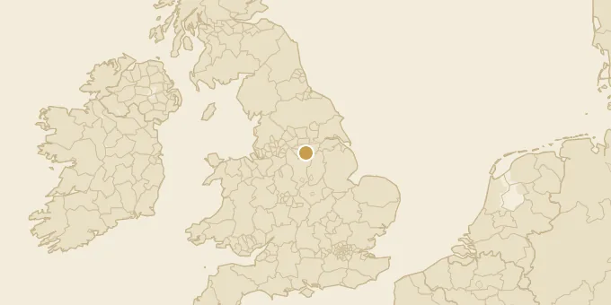 Map of Rotherham, England