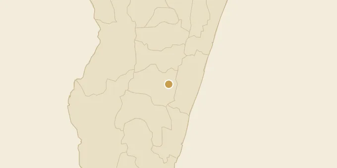 Map of Fianarantsoa, Madagascar