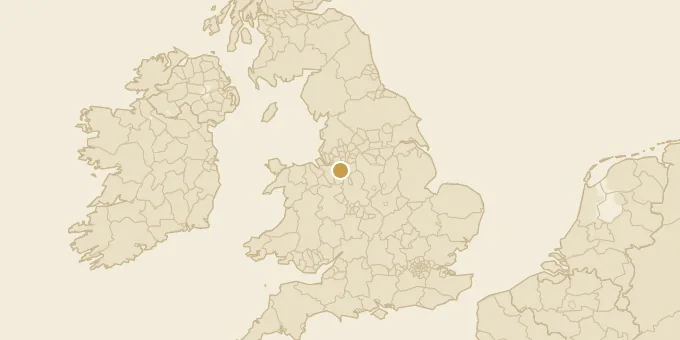 Map of Cheshire, England