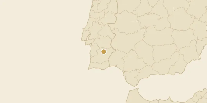 Map of Alentejo, Portugal