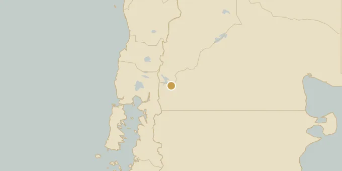 Map of Northern Patagonia, Argentina