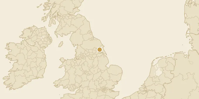 Map of East Yorkshire, England