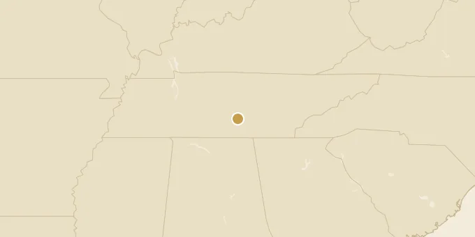 Map of Manchester, Tennessee