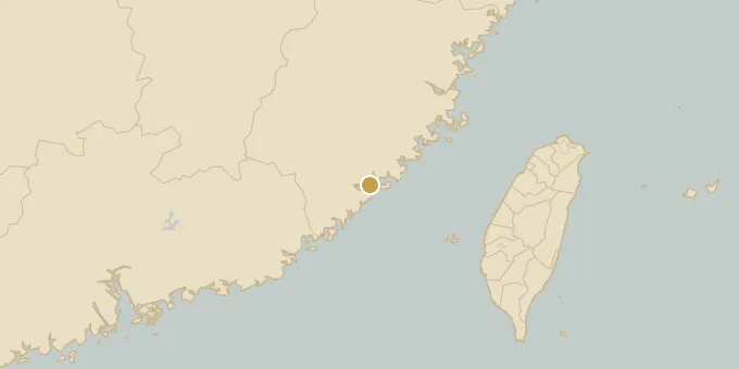 Map of Xiamen, China