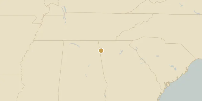 Map of Lyerly, Georgia
