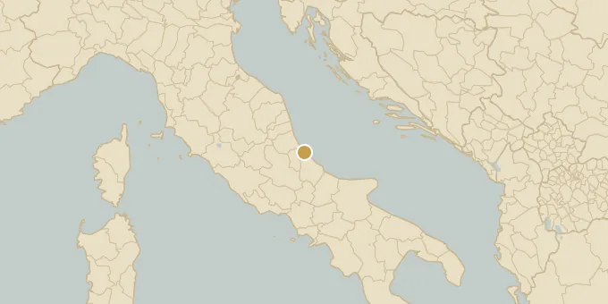 Map of Adriatic Sea, Italy